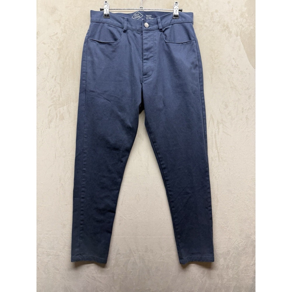 Alex Crane Pac Chino Pants Men's 28 Navy Blue Cotton Twill Flat Front Tapered